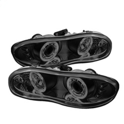 Spyder Chevy Camaro 98-02 Projector Headlights LED Halo LED Blk Smke - Low H1 PRO-YD-CCAM98-HL-BSM - 5078261