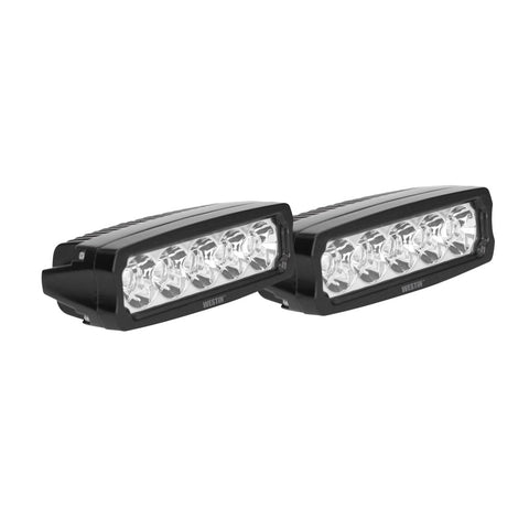 Westin Fusion5 LED Light Bar Single Row 5.5 inch Flex w/3W Epistar (Set of 2) - Black - 09-12232-PR