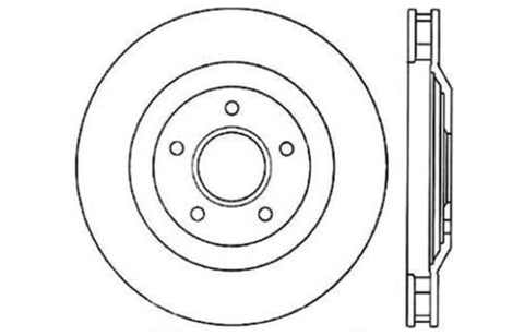 StopTech Power Slot 97-04 Chevy Corvette / 04 & 08 Cadillac XLR/XLR-V Front Right Drilled Rotors - 128.62060R