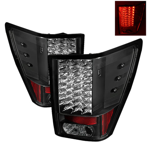 Spyder Jeep Grand Cherokee 07-10 LED Tail Lights Black ALT-YD-JGC07-LED-BK - 5070197