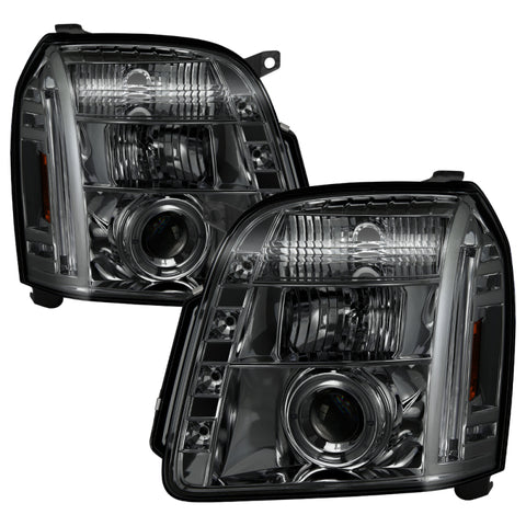 Spyder GMC Yukon 07-14/Yukon Denali 07-14 Projector Headlights LED Halo LED Smke PRO-YD-GY07-HL-SM - 5029348