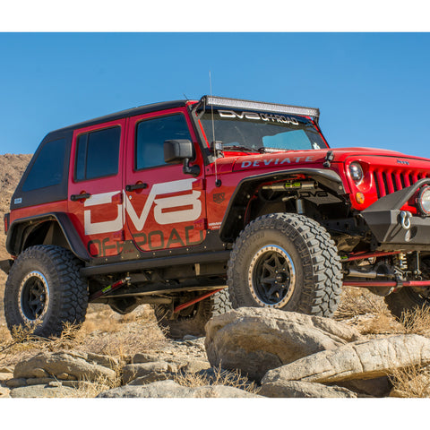 DV8 Offroad 07-18 Jeep Wrangler JK Front & Rear Flat Tube Fenders - FENDB-02