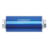 Russell Performance Profilter Fuel Filter 6in Long 60 Micron -10AN Inlet -10AN Outlet - Blue - 649262