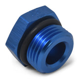 Russell Performance -6 AN Straight Thread Plug (Blue) - 660270