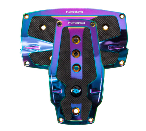 NRG Aluminum Sport Pedal A/T - Neochrome w/Black Rubber Inserts - PDL-250MC