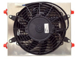 CSF Dual Fluid Bar & Plate HD Oil Cooler w/9in SPAL Fan (1/3 & 2/3 Partition) - 13.8in L x 10in H - 8026