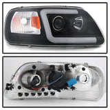 Spyder 97-03 Ford F-150 (After 6/1997) Light Bar Projector Headlights - Blk (PRO-YD-FF15097V2-LB-BK) - 5084538