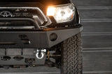 DV8 Offroad 05-15 Toyota Tacoma Front Bumper Winch Ready - Black Powdercoat - FBTT1-01