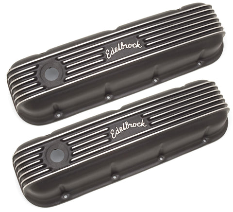 Edelbrock Valve Cover Classic Series Chevrolet 1965 and Later 396-502 V8 Black - 41853