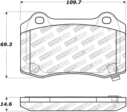 StopTech Street Touring 10+ Camaro Rear Brake Pads - 308.10530