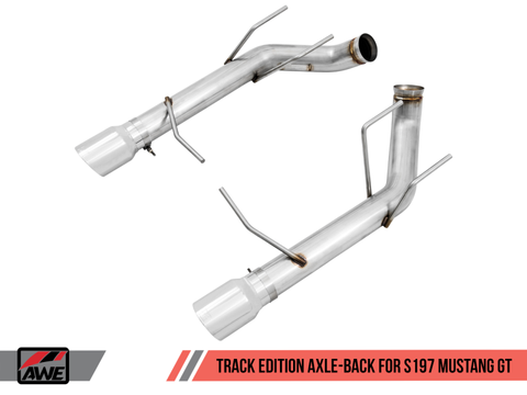 AWE Tuning S197 Mustang GT Axle-back Exhaust - Track Edition (Chrome Silver Tips) - 3020-32040