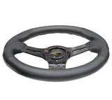 NRG Reinforced Steering Wheel (320mm) w/Carbon Center Spoke - RST-002RCF