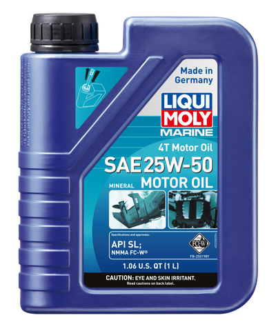 LIQUI MOLY 1L Marine 4T Motor Oil SAE 25W50 - 22508