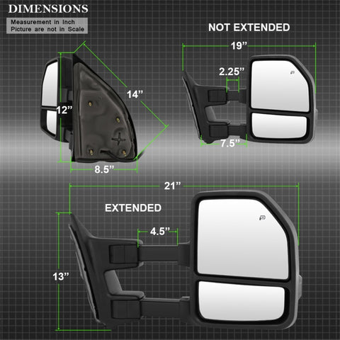 xTune 99-07 Ford Super Duty Heated LED Signal Power Mirrors - Smk (Pair) (MIR-FDSD99S-G4-PW-SM-SET) - 9943102