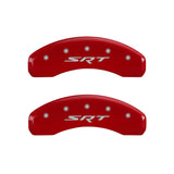 MGP 4 Caliper Covers Engraved Front & Rear SRT Red finish silver ch - 12088SSRTRD