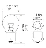 Hella Bulb 1156 12V 27W BA15s S8 - 1156