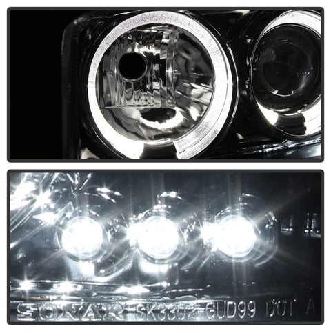 Spyder GMC Sierra 1500/2500/3500 99-06 Projector Headlights LED Halo LED Smoke PRO-YD-CDE00-HL-SMC - 5009371