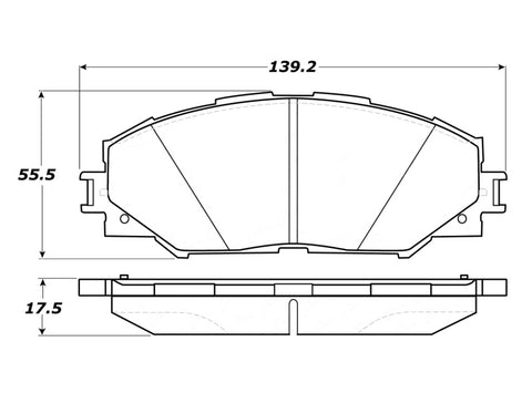 StopTech Street Touring 10 Lexus HS 250h / 09 Pontiac Vibe 1.8L Front Pads - 308.12100