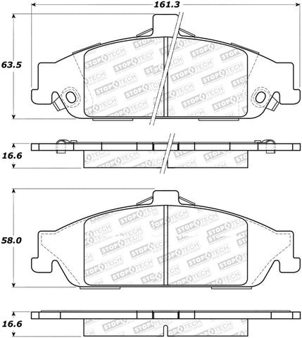 StopTech Street Select Brake Pads - 305.07270