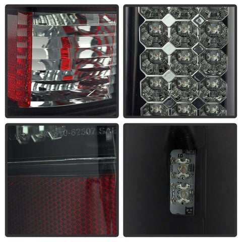 Spyder Ford F150 side 97-03/F250 Super Duty 99-07 LED Tail Lights Blk Smke ALT-YD-FF15097-LED-BSM - 5078179