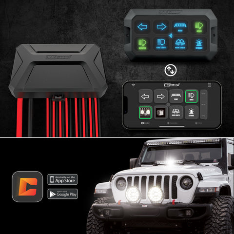 XK Glow XKcommand Bluetooth Switch Panel for Lights 12V Accessory Offroad - XK-CMD-KIT