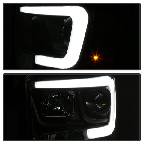 Spyder Dodge Ram 1500 06-08 V2 Projector Headlights - Light Bar DRL - Black (PRO-YD-DR06V2-LB-BK) - 5085306