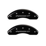 MGP Front set 2 Caliper Covers Engraved Front Insight Black finish silver ch - 20003FINSBK