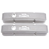 Edelbrock Valve Cover Classic Series Chevrolet 1959-1986 262-400 CI V8 w/ Breather Holes Satin - 41439