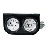 AutoMeter Gauge Console Oilp/Wtmp 2in. 100PSI/280 Deg. F Wht Dial Blk Bzl Autogage - 2323