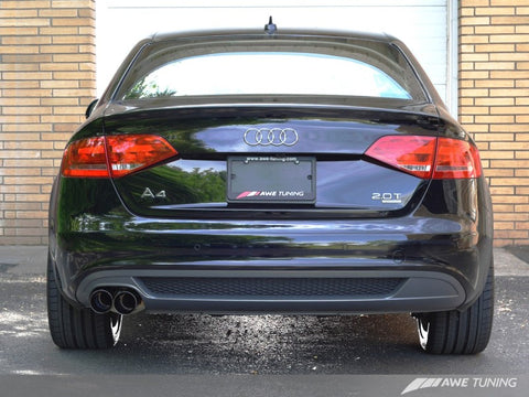 AWE Tuning Audi B8 A4 Touring Edition Exhaust - Single Side Diamond Black Tips - 3015-23010