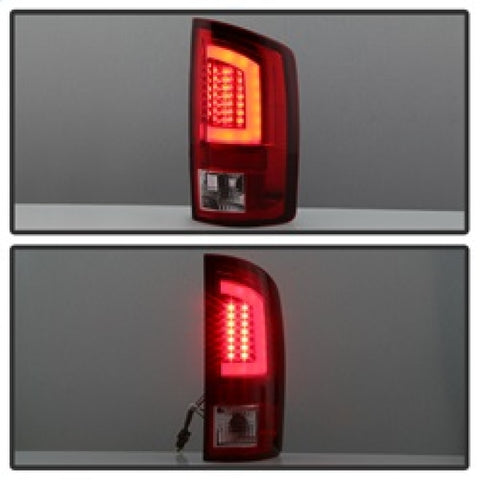 Spyder 07-09 Dodge Ram 2500/3500 V3 Light Bar LED Tail Lights - Red Clear (ALT-YD-DRAM06V3-LBLED-RC) - 5084286