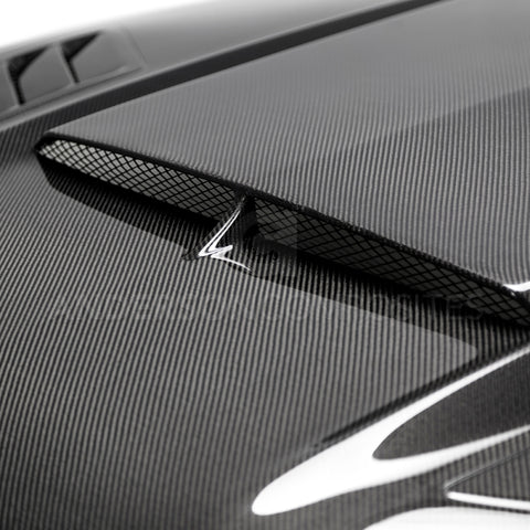 Anderson Composites 2018-2019 Ford Mustang Ram Air Double Sided Carbon Fiber Hood - AC-HD18FDMU-AB-DS