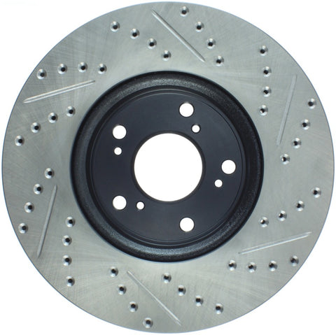 StopTech Slotted & Drilled Sport Brake Rotor Front Right 13 Honda Accord Sport - 127.40086R