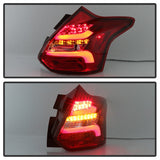 Spyder 12-14 Ford Focus 5DR LED Tail Lights - Red Clear (ALT-YD-FF12-LED-RC) - 5085153