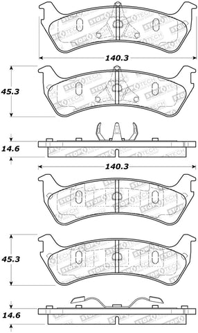 StopTech Street Brake Pads - 308.06670