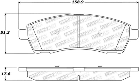 StopTech Street Select Brake Pads - 305.07570