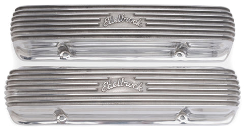 Edelbrock Valve Cover Classic Series Pontiac 1962-1979 301-455 CI V8 Polshed - 4130