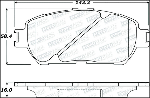 StopTech Street Select Brake Pads - Front - 305.09060