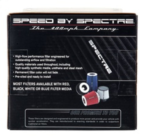 Spectre Adjustable Conical Air Filter 5-1/2in. Tall (Fits 3in. / 3-1/2in. / 4in. Tubes) - Black - 8131