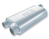 Borla Universal Oval Transverse Single 3in Inlet/2.5in Outlet 19in x 10.25in x 5.5in Turbo Muffler - 40474