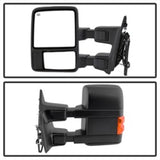 Xtune Ford Superduty 08-15 L&R Extendable Power Heated Adjust Mirror Amber MIR-FDSD08S-PW-AM-SET - 9935756