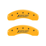 MGP 4 Caliper Covers Engraved Front Gen 5/Camaro Engraved Rear Gen 5/SS Yellow finish black ch - 14241SCS5YL