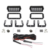 Westin HDX Flush Mount B-FORCE LED Light Kit (Set of 2) w/wiring harness - Black - 57-0025