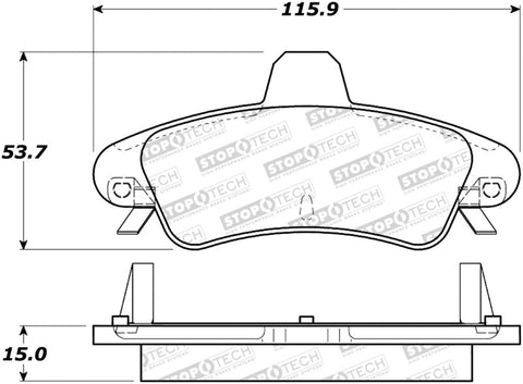 StopTech Street Brake Pads - 308.08991