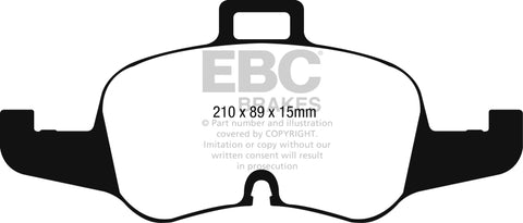 EBC 2016+ Audi TTS Quattro 2.0L Turbo Redstuff Front Brake Pads - DP32256C