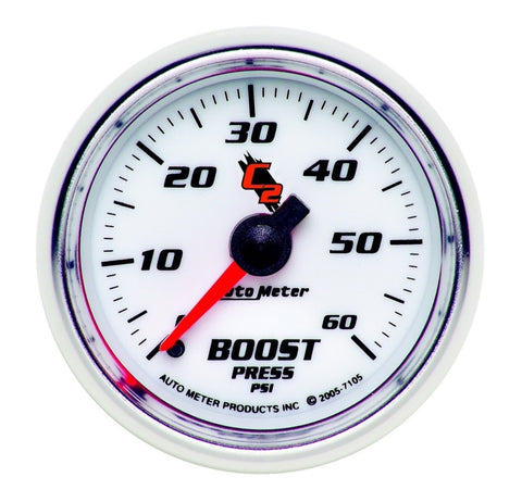 Autometer C2 52mm 0-60 PSI Mechanical Boost Gauge - 7105