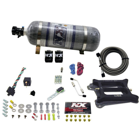 Nitrous Express 4150 4-BBL/Alcohol Nitrous Kit (50-300HP) w/Composite Bottle - 30045-12