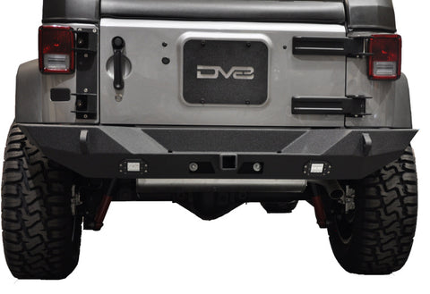 DV8 Offroad 07-18 Jeep Wrangler JK Full Length Rear Bumper w/ Lights - RBSTTB-10