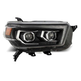 AlphaRex 10-13 Toyota 4Runner LUXX LED Proj Headlights Plank Style Black w/Seq Signal/DRL - 880757