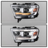 Spyder Dodge Ram 19-20 Halogen Model Projector Headlights Chrome PRO-YD-DR19HALSI-SEQ-C - 5087409